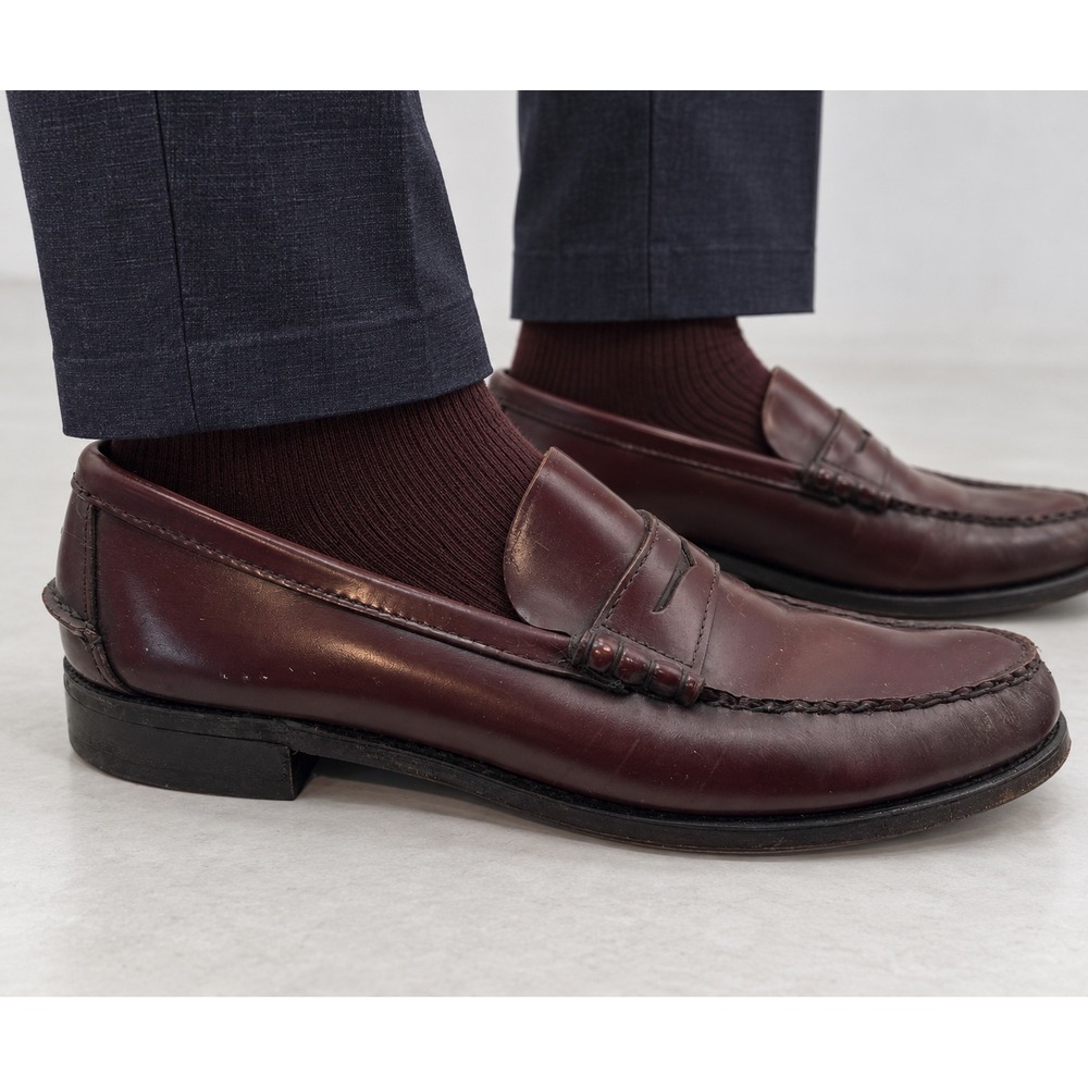 Sebago 13 Penny Loafer Mens Burgundy Handsewn Leather Made in USA 54629